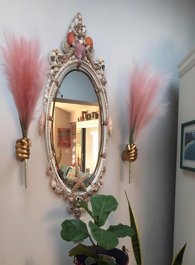 SHENGTIAN 2Pcs Resin Wall-Mounted Hand Test Tube Vase | Gold Wall Decor, Wall Vase & Art, Home Decor, Maximalist Decor & Unique Wall Decor, Wall Planter for Living Room, Entryway & Office, Plant Holder - Image 2